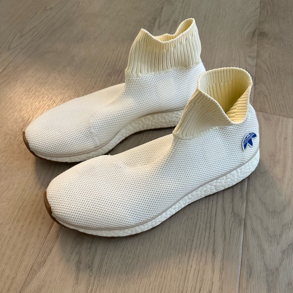 Adidas Alexander Wang x AW Run 'Clean' sneaker in white with a gum sole